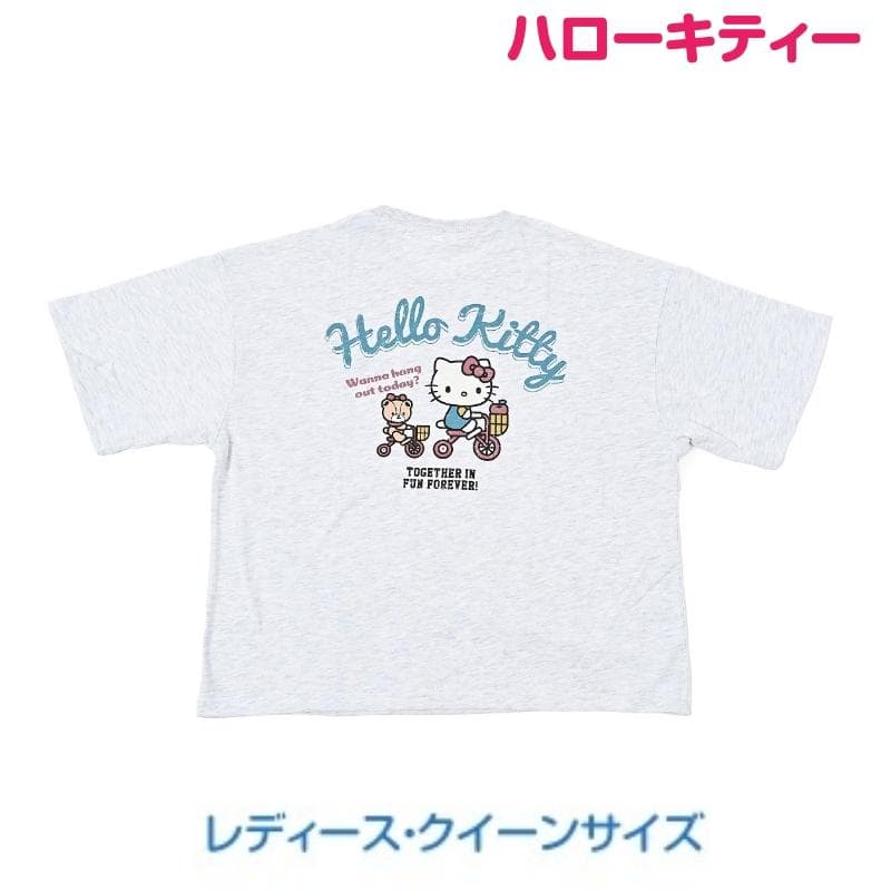 ハローキティー Tシャツ 半袖 レディース 大きいサイズ LL 3L クイーン 女性 sanrio Hello…