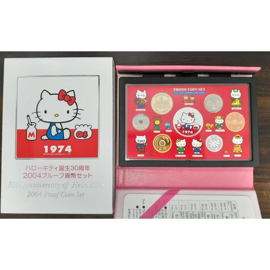 銀 銀貨 [ケース汚れあり]ハローキティ 誕生30周年 2004 プルーフ貨幣セット