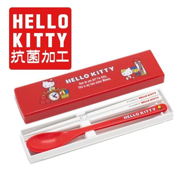 サンリオ キティ 箸スプーンセット 人気キャラクター 箸 スプーン 箸ケース付き 抗菌 日本製 食洗器対応 送料無料