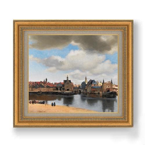 【油絵 直筆仕上げ】フェルメール デルフトの眺望 F10 【額入り】 絵画 販売 10号 油彩 風景画…