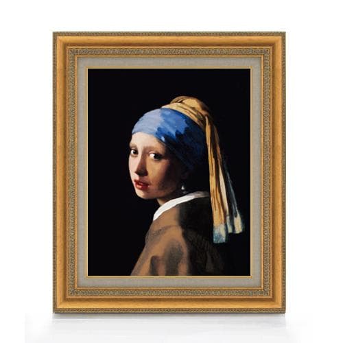 【油絵 直筆仕上げ】フェルメール 真珠の耳飾りの少女 F6 【額入り】 絵画 販売 6号 油彩 人物画…