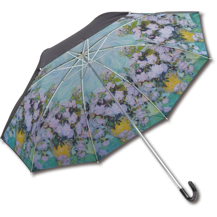 傘 名画折りたたみ傘〜晴雨兼用〜(ゴッホ「ホワイトローズ」) 日傘 雨傘 おしゃれ レディース レイングッズ 49cm…