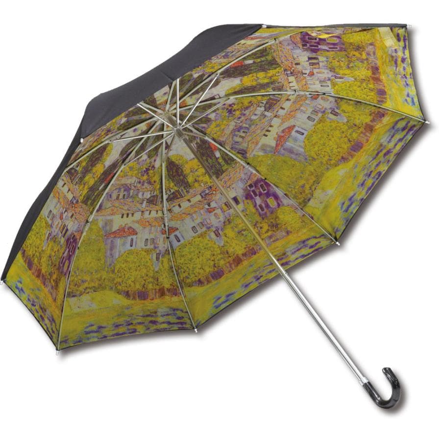 傘 名画折りたたみ傘〜晴雨兼用〜(クリムト「カソーネスガルダチャーチ」) 日傘 雨傘 おしゃれ レディース…