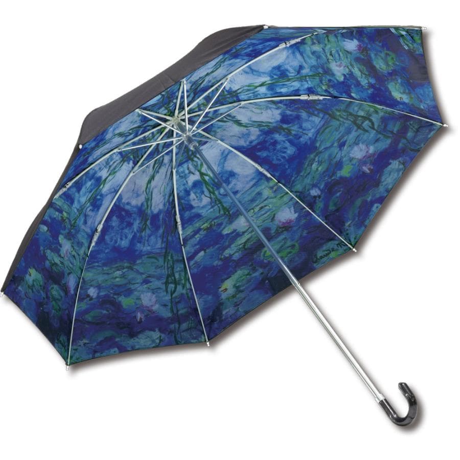 傘 名画折りたたみ傘〜晴雨兼用〜(モネ「睡蓮」) 日傘 雨傘 おしゃれ レディース レイングッズ 49cm 手開き…