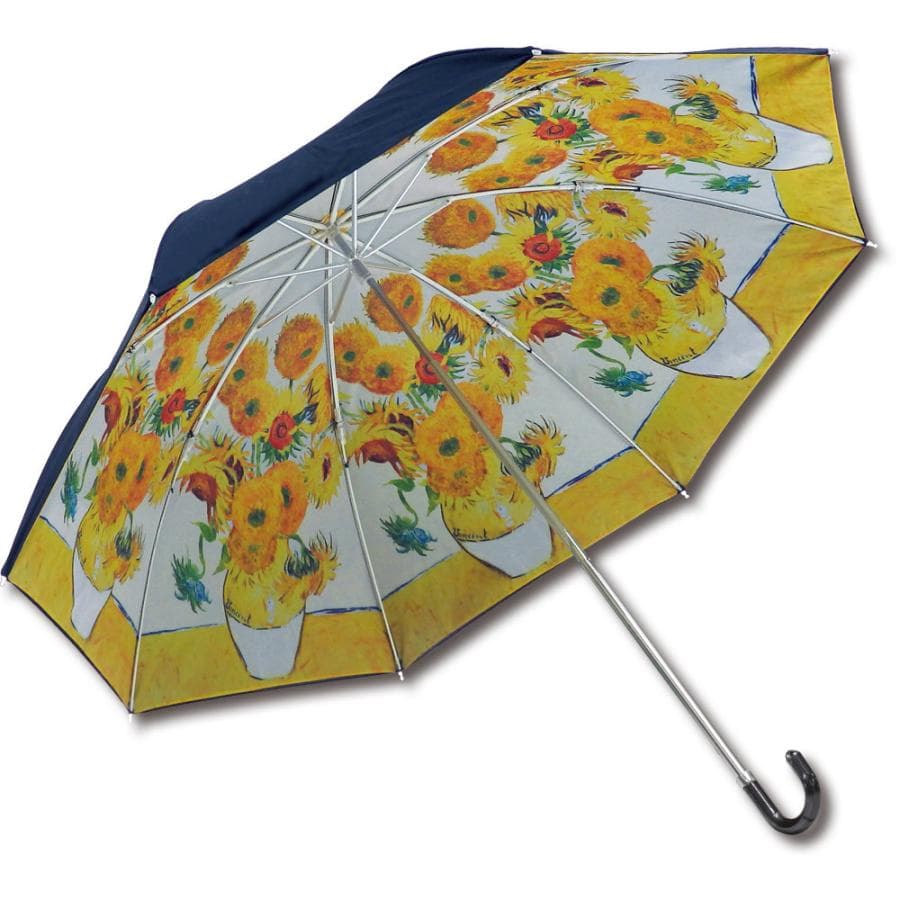 傘 名画折りたたみ傘〜晴雨兼用〜(ゴッホ「ひまわり」) 日傘 雨傘 おしゃれ レディース UVカット レイングッズ…