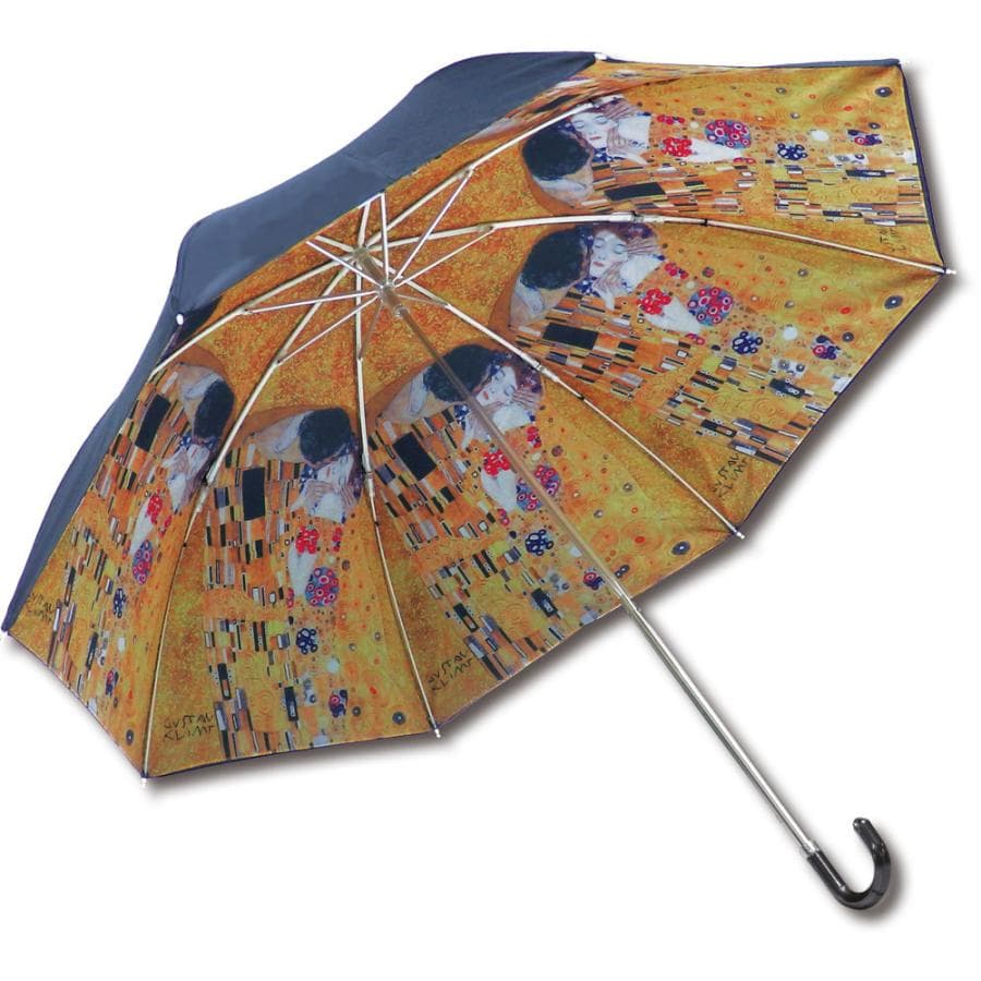 傘 名画折りたたみ傘〜晴雨兼用〜(クリムト「ザ・キス」) 日傘 雨傘 おしゃれ レディース UVカット レイングッズ…