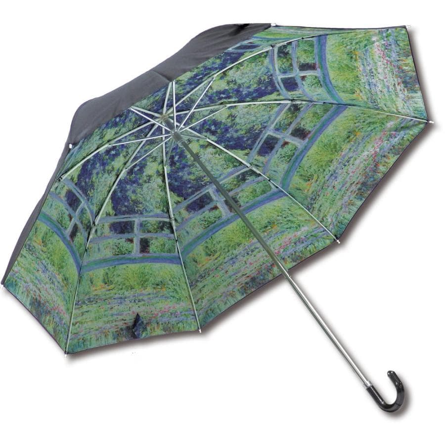 傘 名画折りたたみ傘〜晴雨兼用〜(モネ「睡蓮の池と日本の橋」) 日傘 雨傘 おしゃれ レディース UVカット…