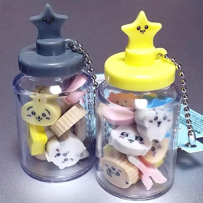 ちいかわ つめつめ消しゴム (1ボトル/全12種入り) ボトルカラーはイエローorグレーどちらかとなります。 日用品…