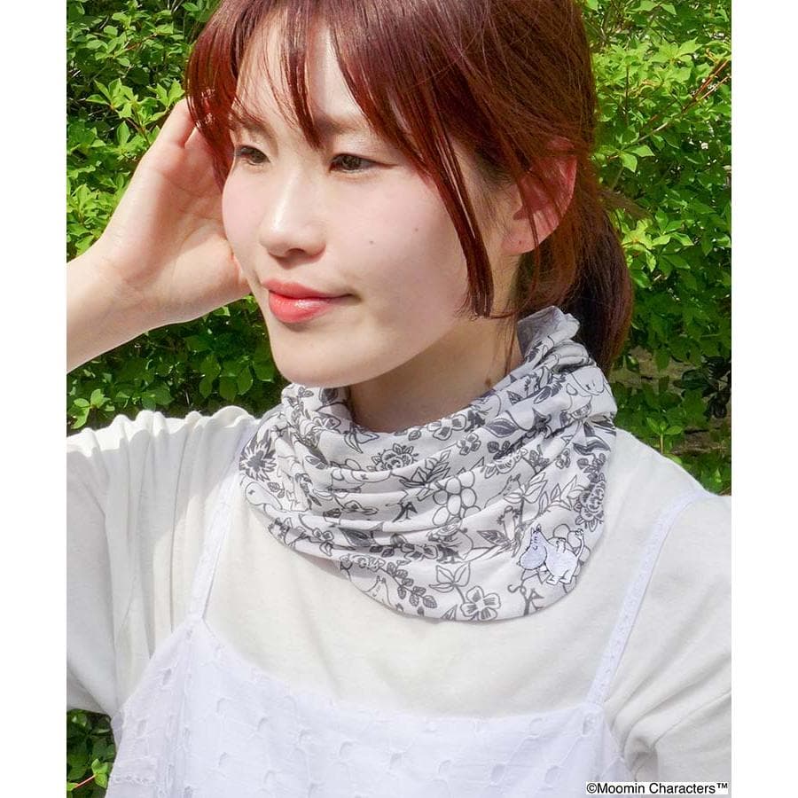 セール ムーミン グッズ フェイスカバー ヘアバンド レディース UVカット 顔 首 日焼け 紫外線対策 冷感…