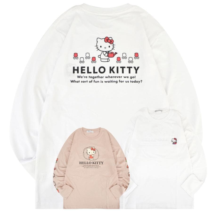 ハローキティ ロンT 長袖 Tシャツ サンリオキャラクターズ プリント 春 秋