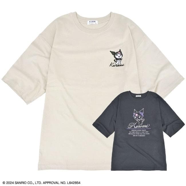クロミ Tシャツ 半袖 オーバーサイズ プリント 刺繍 サンリオ キャラクターズ