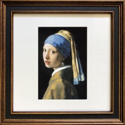 ヨハネス・フェルメール インテリア 名画 Vermeer 真珠の耳飾りの少女 24×24×2cm