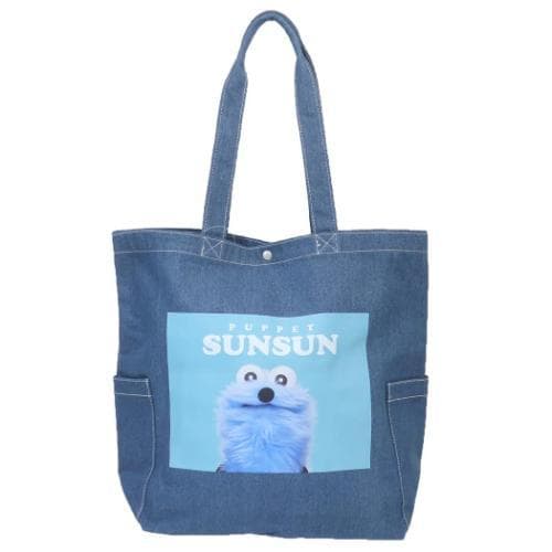 ワタナベ パペットスンスン PUPPET SUNSUN デニムトートバッグ ミントブルー A4対応 アパレル…