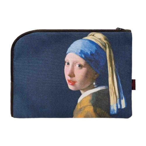 コスメポーチ フェルメール 名画 フラットポーチ 青いターバンの少女 AP-01012 ギフト