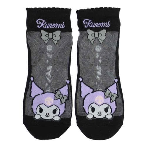 クロミ サンリオ キャラクター 女性用靴下 シースルーソックス ブラック 爆買