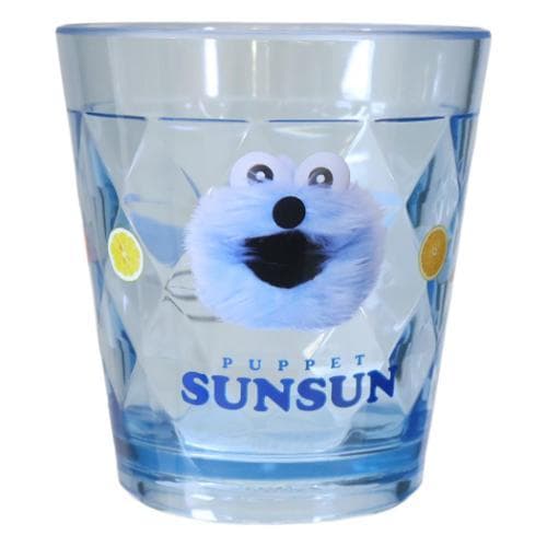 パペットスンスン プラコップ キラキラクリアカップ ブルー PUPPET SUNSUN