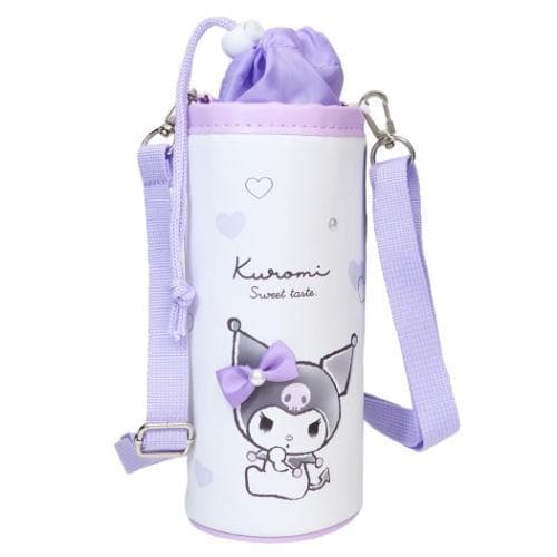 クロミ ショルダー付き保冷ボトルケース ペットボトルホルダー モノクロリボン サンリオ キャラクター 爆買