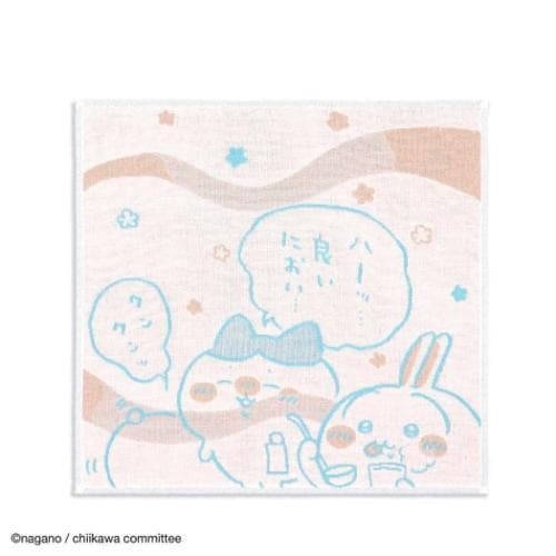 ちいかわ キャラクター ハンドタオル 3重ガーゼ ウォッシュタオル ほのぼの ブルー ハチワレ うさぎ 爆買