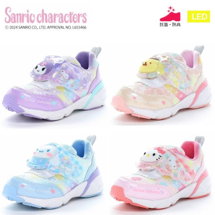 ムーンスター サンリオ キャラクターシューズ SA C040LE クロミ ポムポムプリン シナモロール ハローキティ…