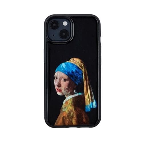 Ikins 天然貝ケース for iPhone 13 真珠の耳飾りの少女 仕入先在庫品
