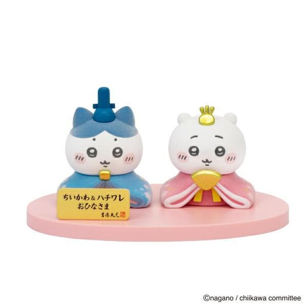 ちいかわ&ハチワレ ミニ雛人形 吉徳 雛人形 親王飾り 内裏様 お雛様 ひな人形 ちいかわ ハチワレ ひな祭り 初節句…