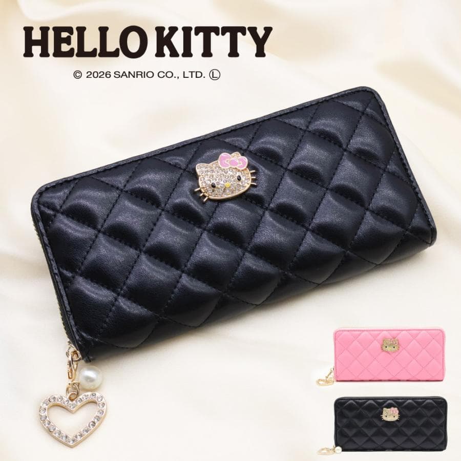 Hello Kitty ハローキティ 長財布 ラウンドファスナー サンリオ ハローキティ キャラクター レディース…