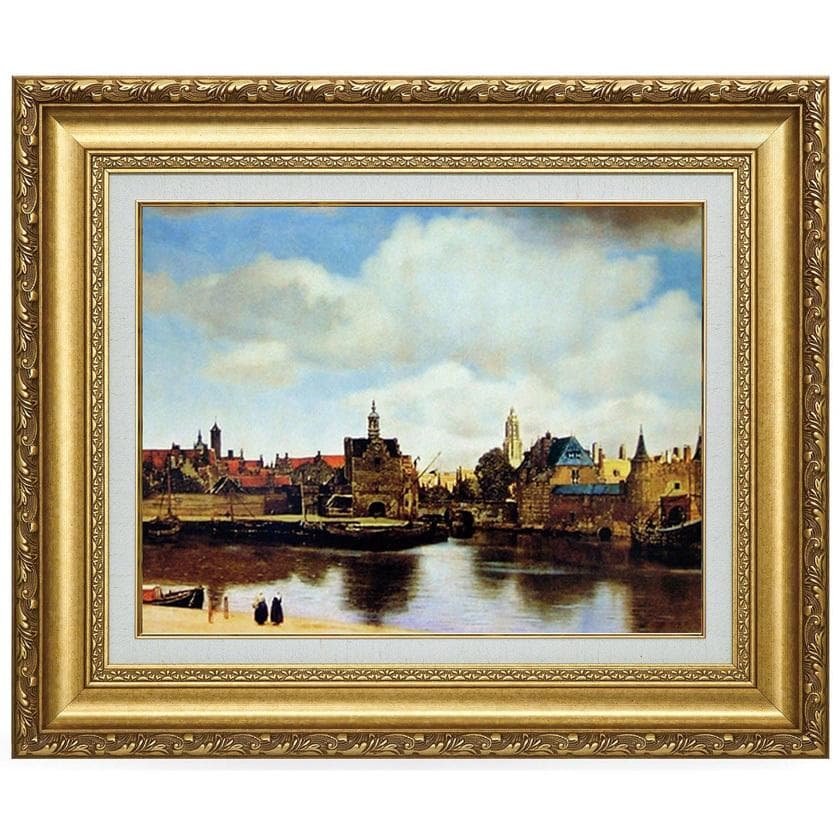 フェルメール デルフトの眺望 6号 立体複製名画 美術品 レプリカ 絵画 額付き インテリア - アートの友社