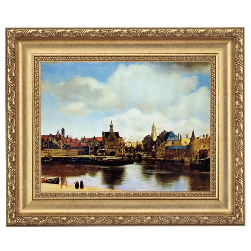 フェルメール デルフトの眺望 4号 立体複製名画 美術品 レプリカ 絵画 額付き インテリア - アートの友社