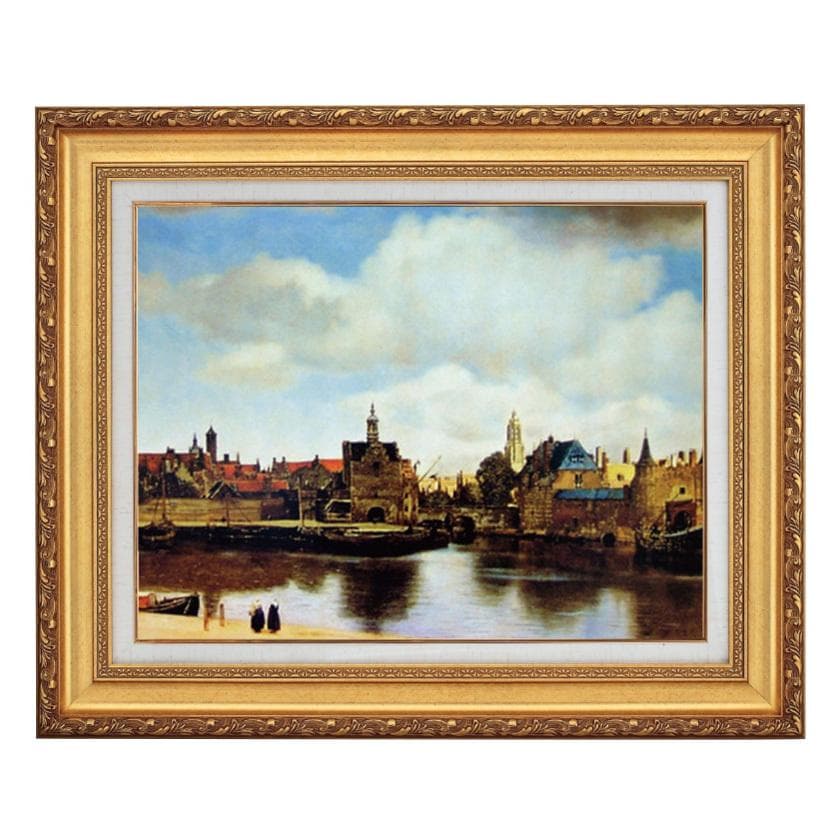 フェルメール デルフトの眺望 10号 立体複製名画 美術品 レプリカ 絵画 額付き インテリア - アートの友社