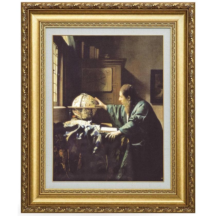 フェルメール 天文学者 10号 立体複製名画 絵画 額付き インテリア - アートの友社