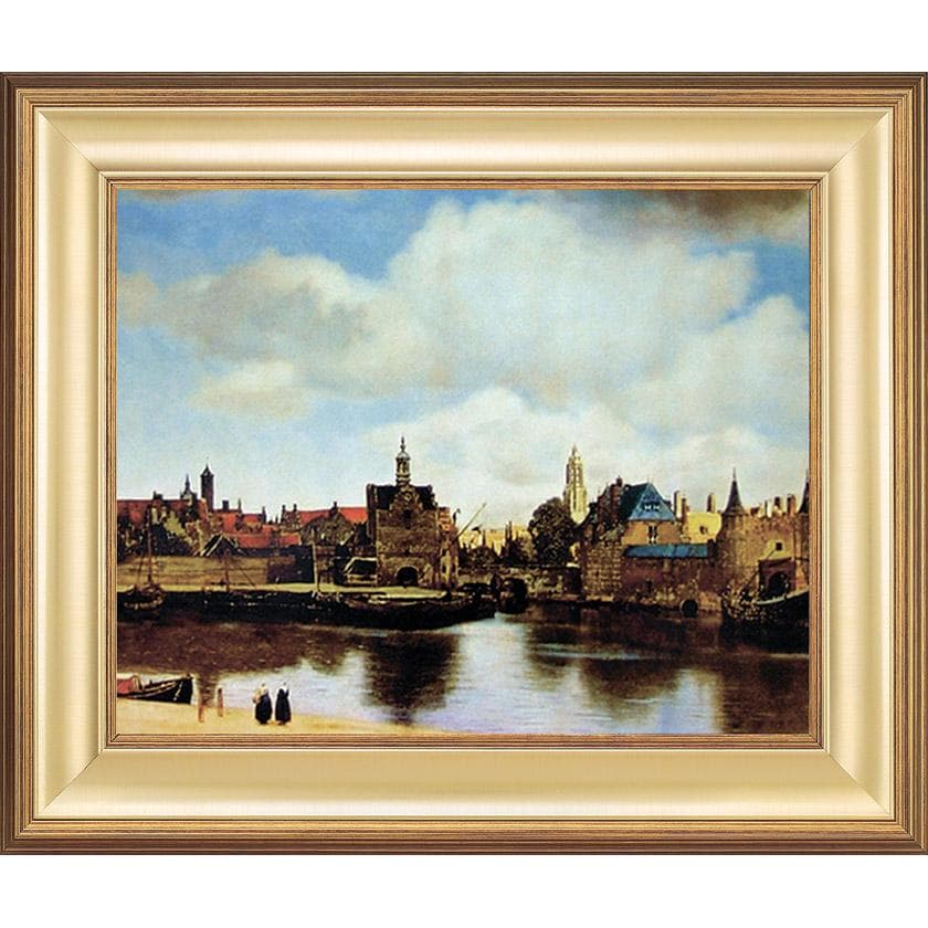 フェルメール デルフトの眺望 3号 立体複製名画 美術品 レプリカ 絵画 額付き インテリア - アートの友社