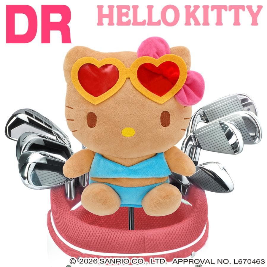 ハローキティ(日焼け) ヘッドカバー ドライバー用(460cc対応) サンリオキャラクターズ ゴルフ 用品…