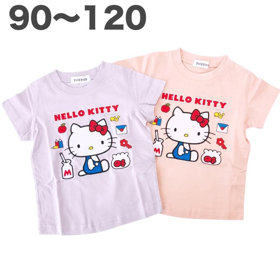 サンリオ ハローキティ 半袖 Tシャツ 綿100% 天竺 春 夏 キッズ ベビー 子供 服 女の子 キャラクター…