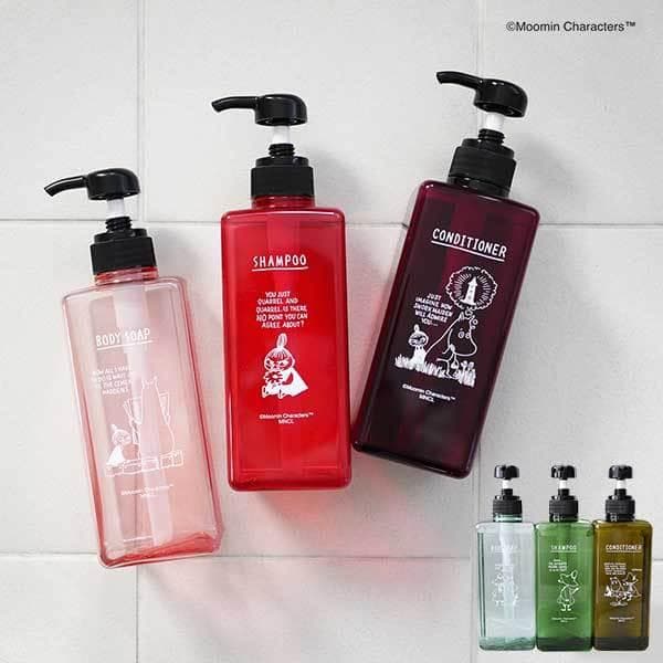 ムーミン Pecolo ローションボトル3pcsセット 600ml (シャンプー/コンディショナー/ボディーソープ)…