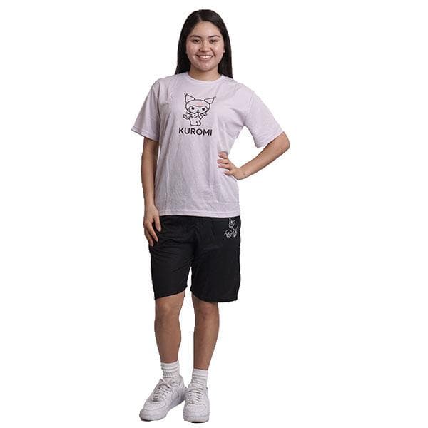 クロミ kuromi スーツ 上下 セットアップ 半袖 tシャツ ハーフパンツ 夏 部屋着 パジャマ サンリオ…