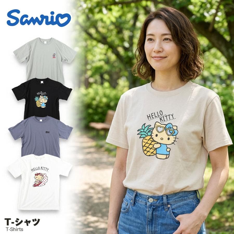 日焼けキティ ハローキティー 日焼け キティーちゃん キティー Tシャツ 半そで 半袖 メンズ レディース…