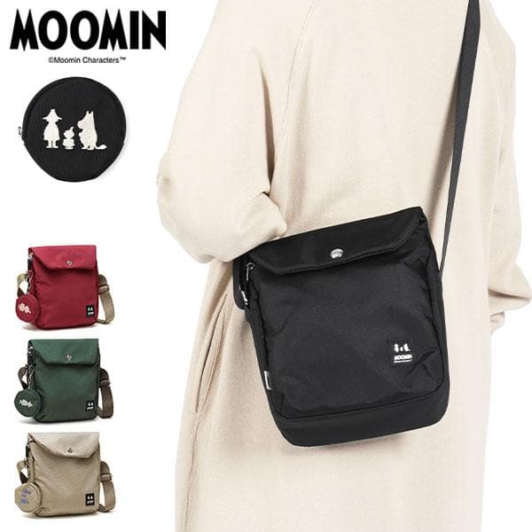 ショルダーバッグ レディース 斜めがけ おしゃれ MOOMIN ムーミン 縦型 A5 スマホショルダー ポーチ付き…