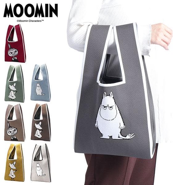 最大51% 9/5限定 ムーミン トートバッグ レディース 小さめ ブランド MOOMIN ニットバッグ 軽量 軽い…