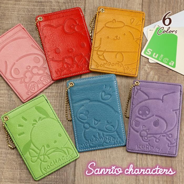 サンリオキャラクターズ 単パスケース 定期入れ レディース 本革 Sanrio サンリオ グッズ キティちゃん…