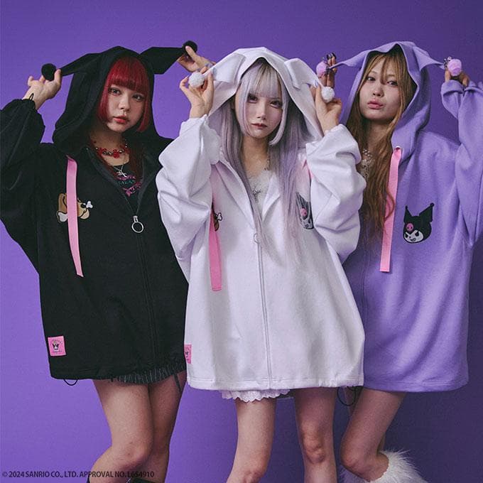 ガルフィー×クロミ 限定 レディース パーカー みんな大好きボンディングパーカー おしゃれ GALFY ..