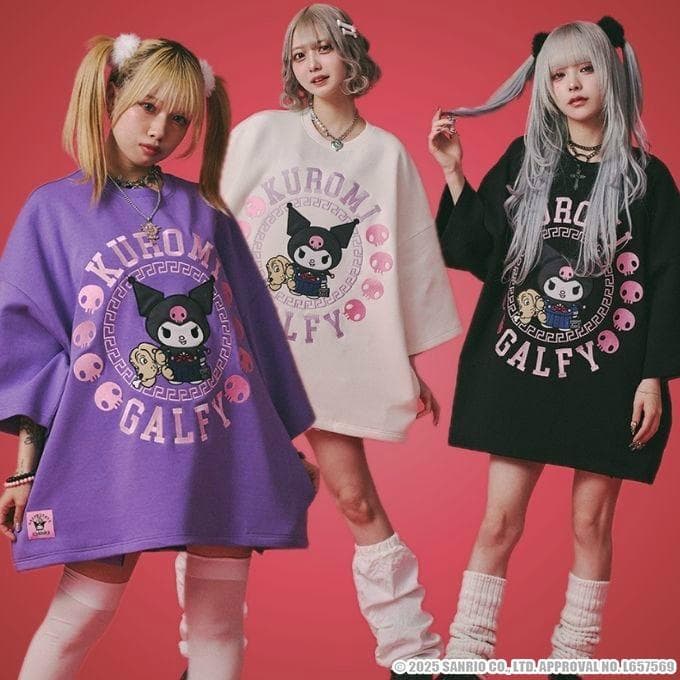 ガルフィー×クロミ 限定 メンズ レディース 半袖 シャツ みんな大好きボンディングBIG TEE 大きいサイズ…