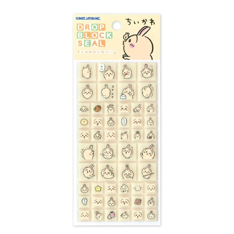 カミオジャパン 正規品 ちいかわ ドロップブロックシール うさぎ シール交換 新品 * 即納