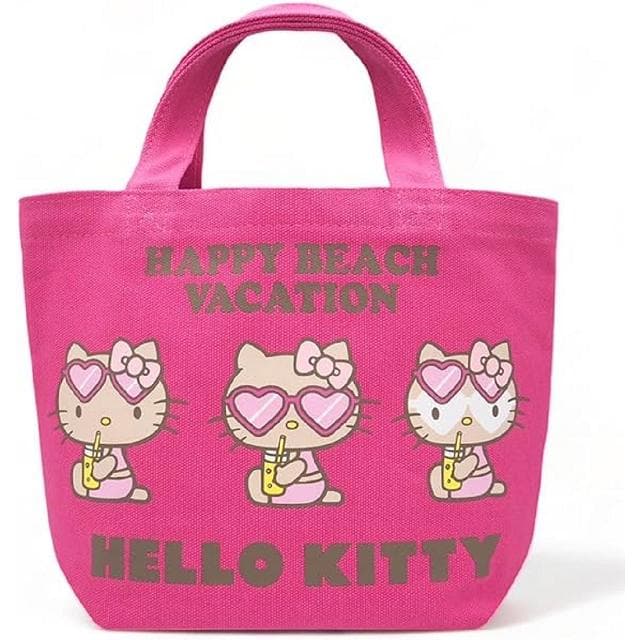 日焼けキティ トートバッグ ランチバッグ ハローキティ サンリオ (ピンク) HELLO KITTY ミニトートバック…