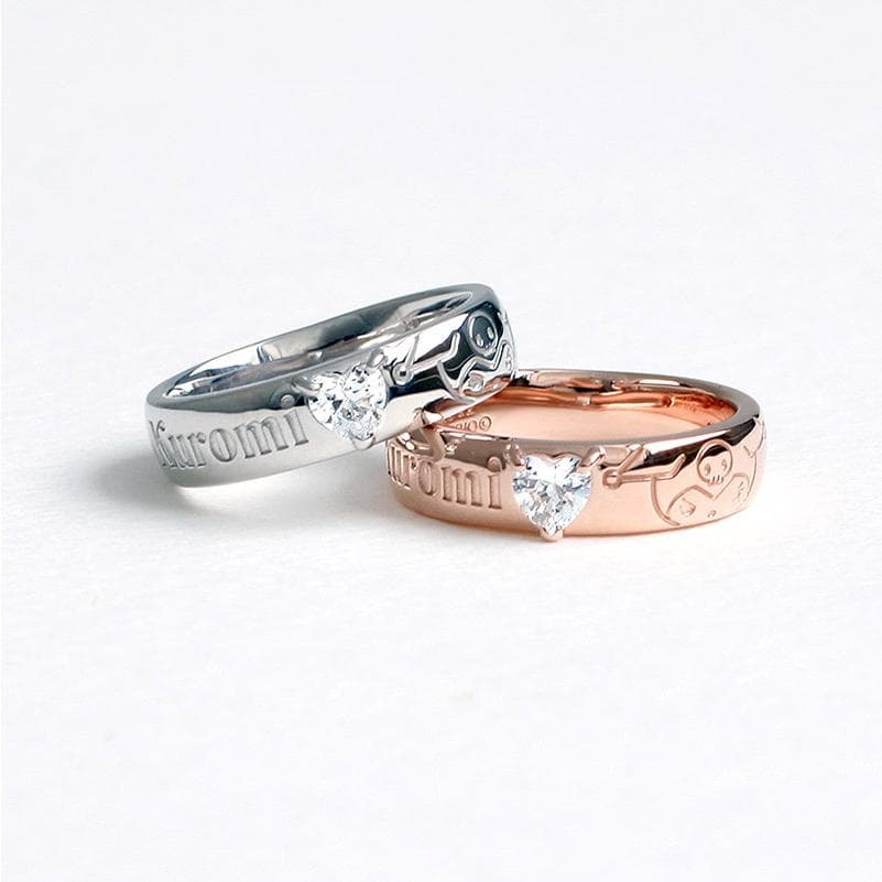クロミ ハートロゴ リング Kuromi ring 指輪 ギフト プレゼント レディースジュエリー