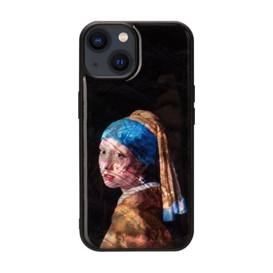 ROA iPhone 15 Plus(6.7インチ) 天然貝ケース ikins 真珠の耳飾りの少女…