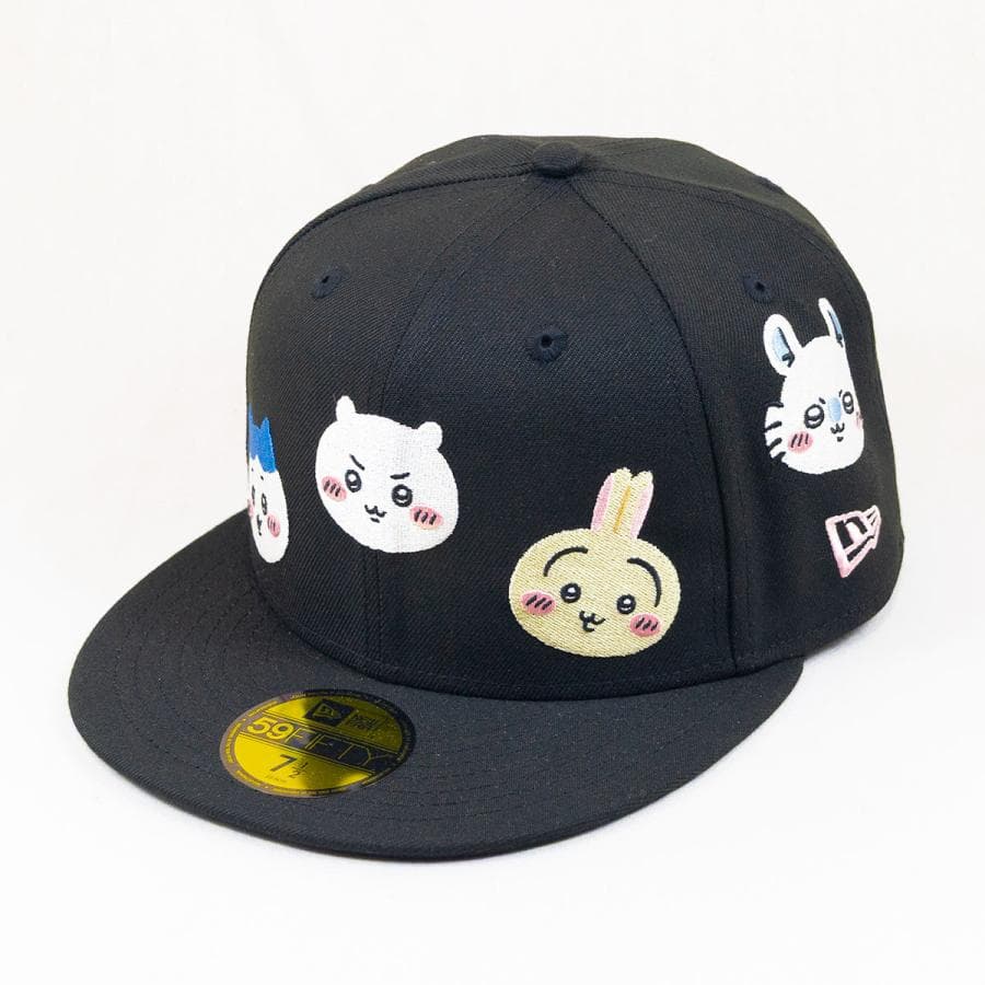 ちいかわ / キャラALL OVER ブラック ニューエラ New Era NEW ERA 帽子 キャップ…