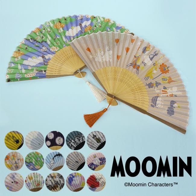 ムーミン 扇子 15種類 MOOMIN 箱付き プレゼント 母の日 ミィ ニョロニョロ