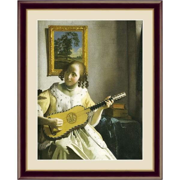 〔 フェルメールの代表作 〕 F4号 ギターを弾く女 ヨハネス・フェルメール Johannes Vermeer