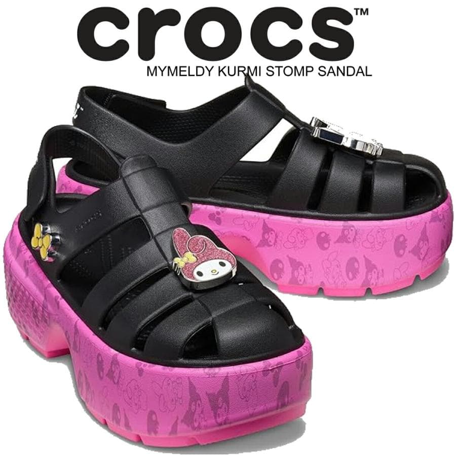 クロックス マイメロディ クロミ ストンプ サンダル crocs MY MELODY KUROMI STOMP…