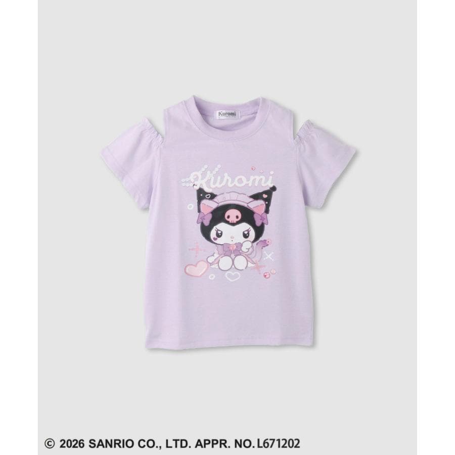 サンリオキャラクターズ クロミ Tシャツ 子供服 女の子 キッズ 半袖 肩あき 肩出し トップス 爆買